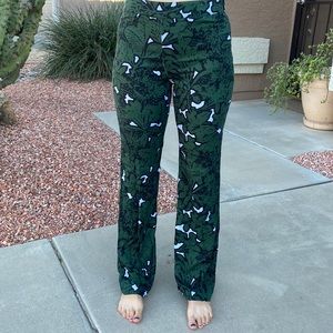 Ella Moss Green Botanical Print Pants